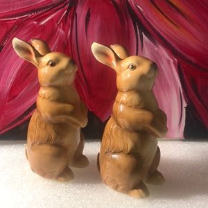 Vintage bunny ceramic decor-set of two